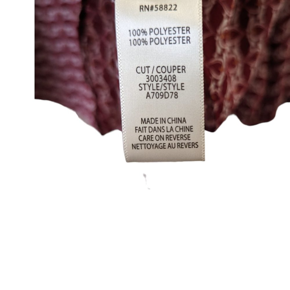 Max Studio Ruffled Balloon Sleeve Blouse - Size M/L - EUC  Burgundy Maroon Red - Picture 7 of 10